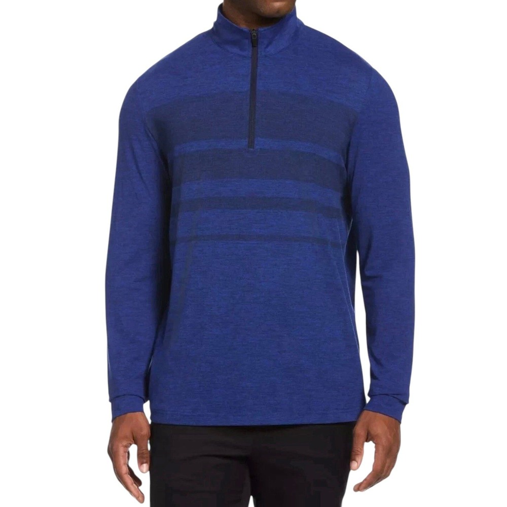 PGA Tour Luxury Performance Stretch 1/4 Zip Golf Pullover Mens M Water Repel NEW